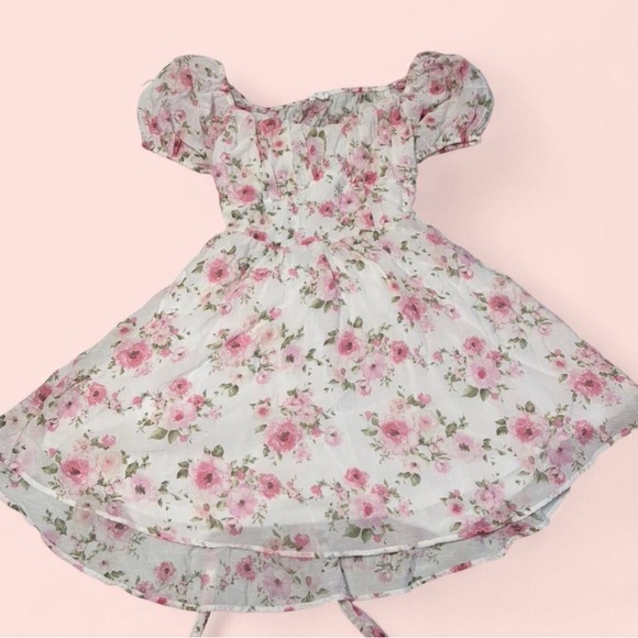 Blu Pepper Dresses & Skirts - Blu Pepper Pink and Green Floral Dress